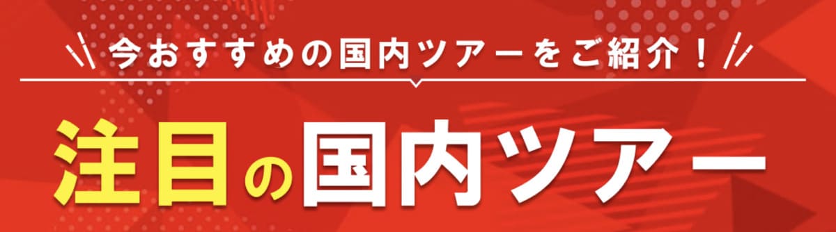 注目の国内ツアー