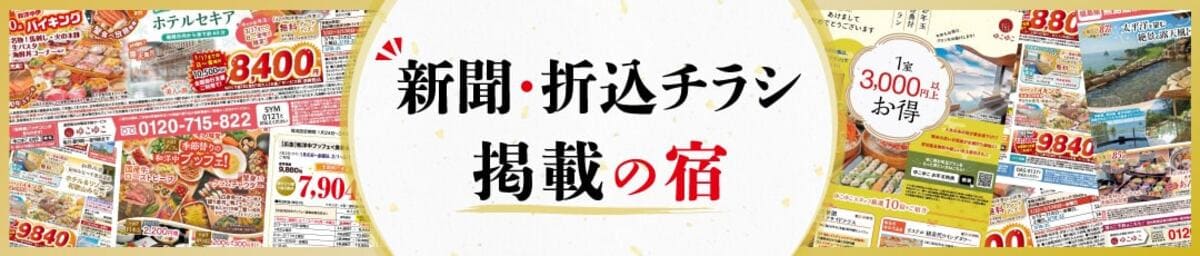 新聞・折込チラシ・メディア掲載のある宿